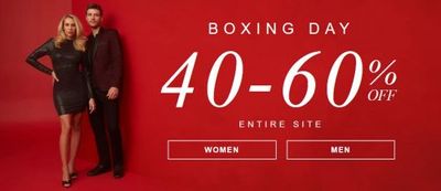 GUESS Factory Canada Boxing Day Sale: Save 40% – 60% OFF Entire Site + Up to 60% OFF Sale Styles