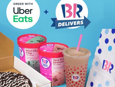Baskin-Robbins Offers a $0 Delivery Fee with Uber Eats Orders of $10 or More Through to January 3