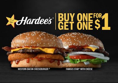 Hardee's Introduces New Buy One Get One for $1 Burger Offer for a Limited Time Only