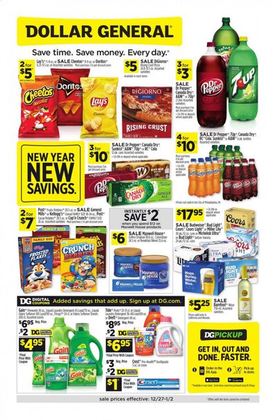 Dollar General (CA, NV) Weekly Ad Flyer December 27 to January 2