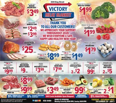 Victory Meat Market Flyer December 29 to January 2