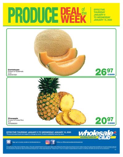 Wholesale Club (Atlantic) Produce Deal of the Week Flyer January 9 to 15