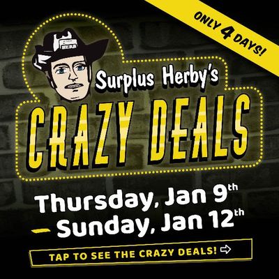 Surplus Herby's Flyer January 9 to 12