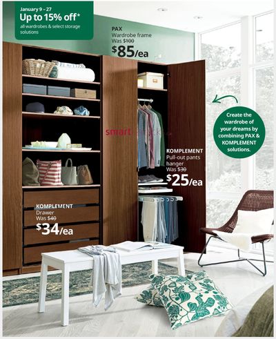 IKEA Canada Storage Event: Save up to 15% off All Wardrobes + up to 20% Off All Small Storage Boxes