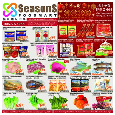 Seasons Food Mart (Thornhill) Flyer January 10 to 16
