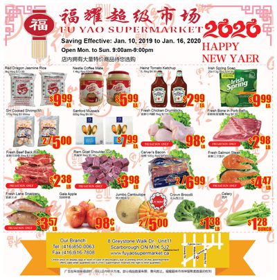 Fu Yao Supermarket Flyer January 10 to 16