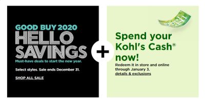 Kohl's Weekly Ad Flyer December 28 to December 31