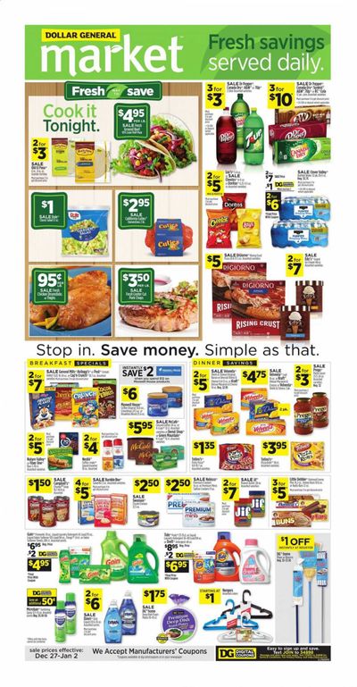 Dollar General (IN, OH) Weekly Ad Flyer December 27 to January 2