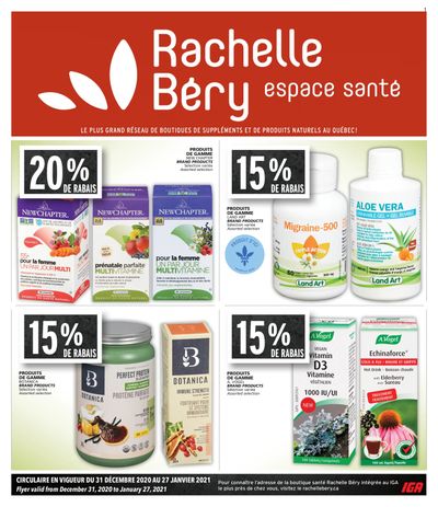 Rachelle Bery Health Flyer December 31 to January 27