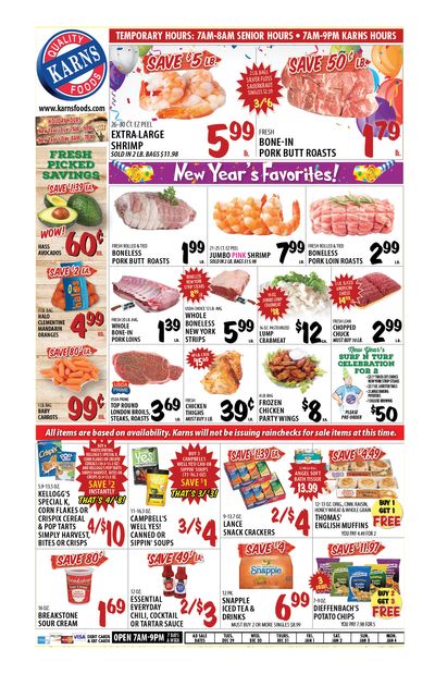Karns Quality Foods Weekly Ad Flyer December 29, 2020 to January 4, 2021