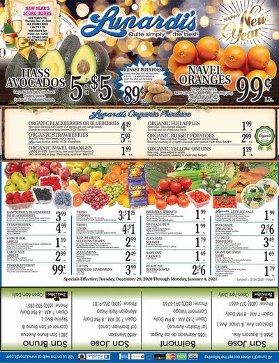 Lunardi's Weekly Ad Flyer December 29, 2020 to January 4, 2021