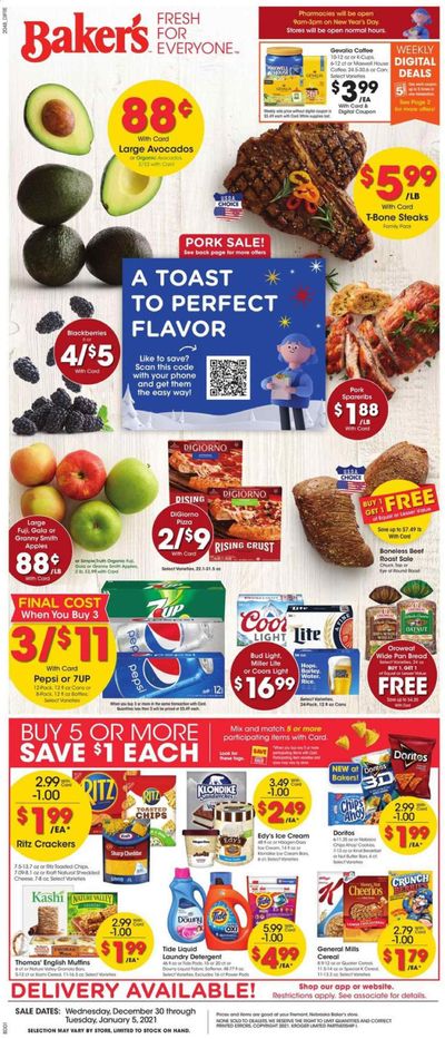 Baker's Weekly Ad Flyer December 30 to January 5