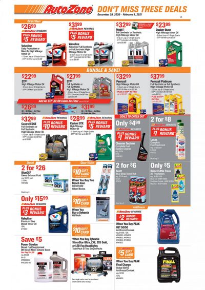 Autozone Weekly Ad Flyer December 29 to February 8