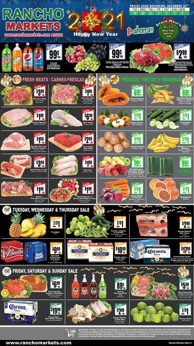 Rancho Markets Weekly Ad Flyer December 29 to January 4