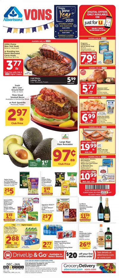 Vons (CA, NV) Weekly Ad Flyer December 30 to January 5