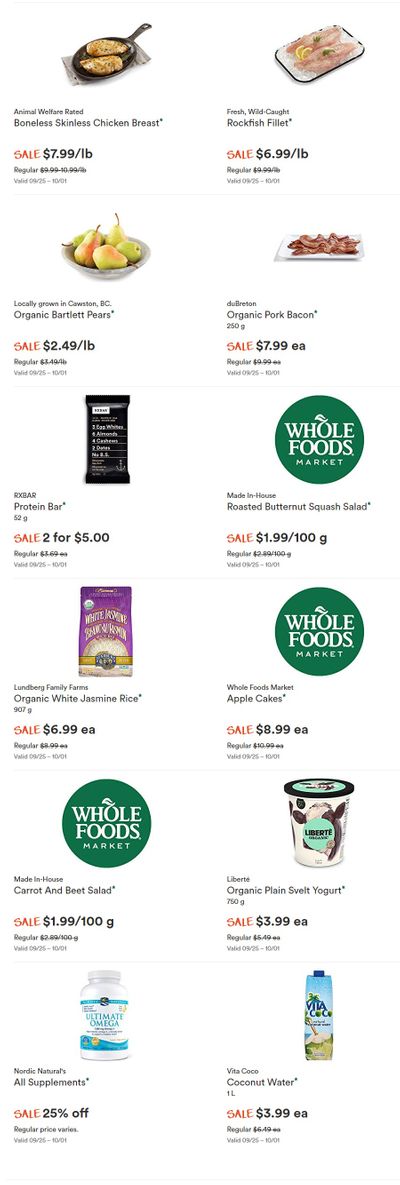 Whole Foods Market (West) Flyer September 25 to October 1
