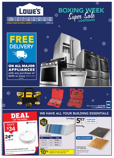Lowe's Flyer December 31 to January 6