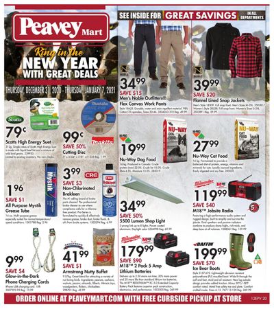 Peavey Mart Flyer December 31 to January 7