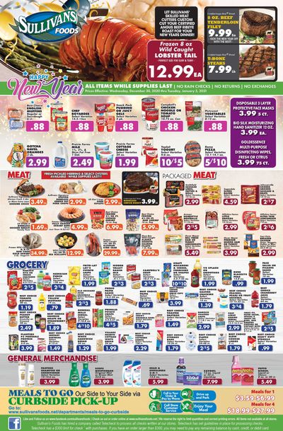 Sullivan's Foods New Year Weekly Ad Flyer December 30, 2020 to January 5, 2021