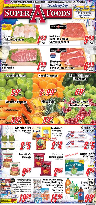 Super A Foods New Year Weekly Ad Flyer December 30, 2020 to January 5, 2021