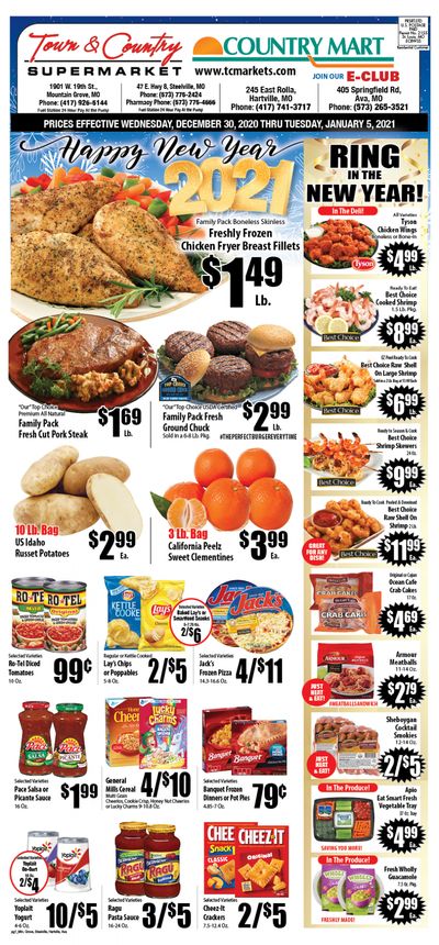 Town & Country Supermarket New Year Weekly Ad Flyer December 30, 2020 to January 5, 2021