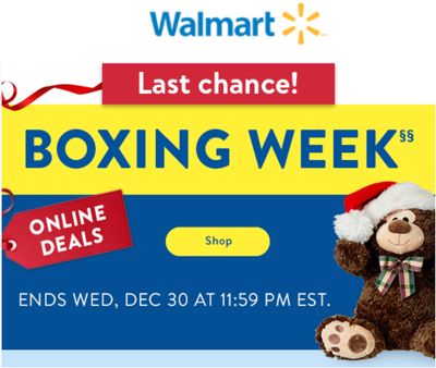 Walmart Canada Boxing Day Week Sale Ends Today + Clearance Sale