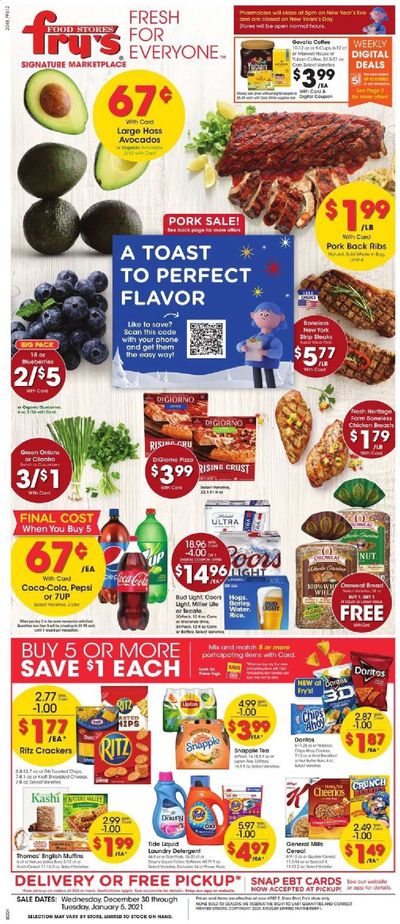 Fry’s (AZ) Weekly Ad Flyer December 30 to January 5