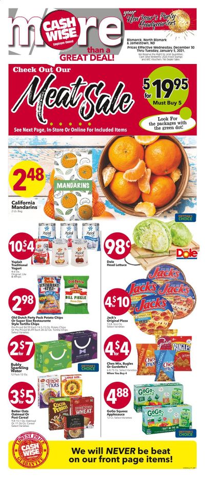 Cash Wise (MN, ND) Weekly Ad Flyer December 30 to January 5