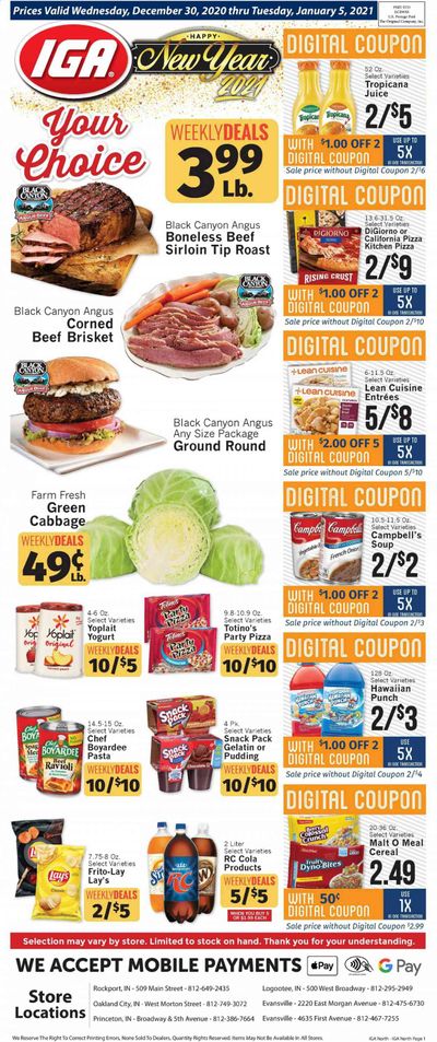 IGA Weekly Ad Flyer December 30 to January 5