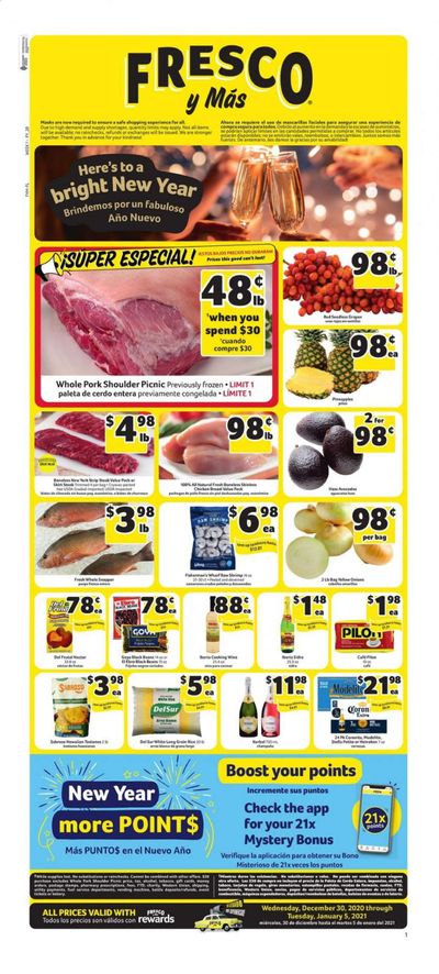 Fresco y Más Weekly Ad Flyer December 30 to January 5