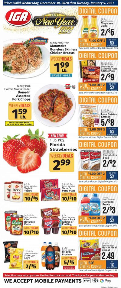 IGA Weekly Ad Flyer December 30 to January 5