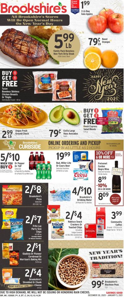 Brookshires Weekly Ad Flyer December 30 to January 5
