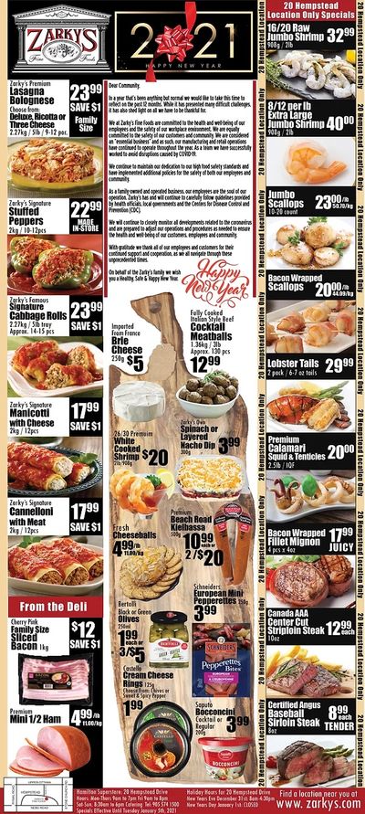 Zarky's Flyer December 30 to January 5