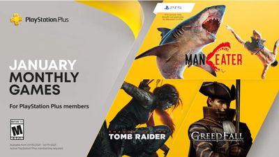 PlayStation Plus January 2021 FREE Games: Maneater, Shadow of the Tomb Raider, and Greedfall