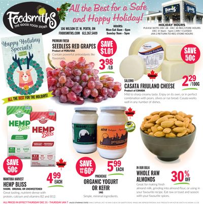 Foodsmiths Flyer December 31 to January 7