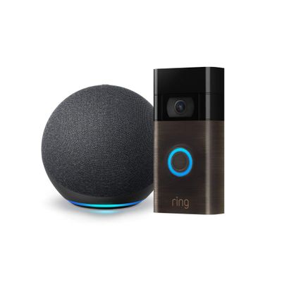 Ring Video Doorbell - Venetian Bronze bundle with Echo Dot (Gen 4) - Charcoal On Sale for $ 144.99 at Amazon Canada