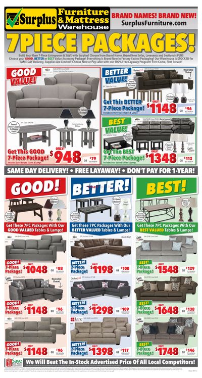 Surplus Furniture & Mattress Warehouse (Kitchener) Flyer September 3 to 30