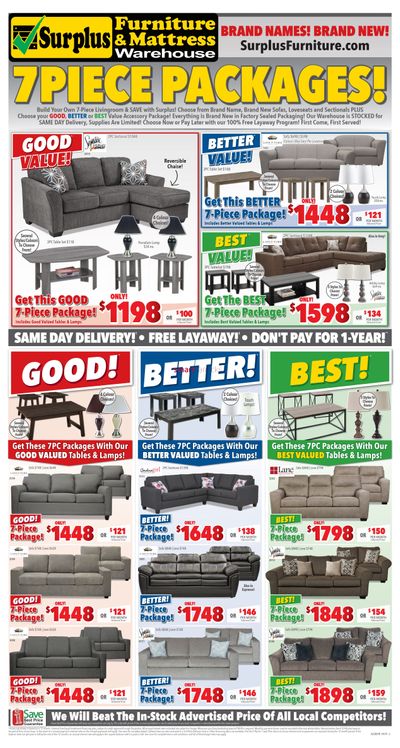 Surplus Furniture & Mattress Warehouse (Grand Falls Windsor) Flyer September 3 to 30