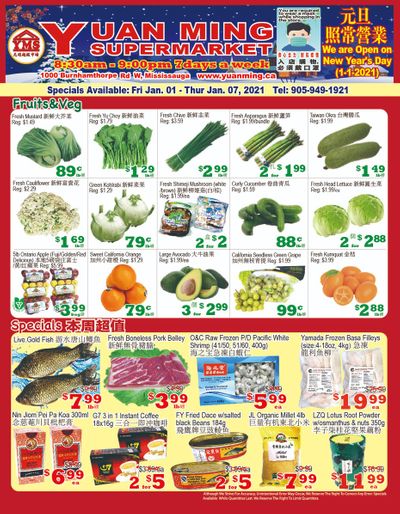 Yuan Ming Supermarket Flyer January 1 to 7
