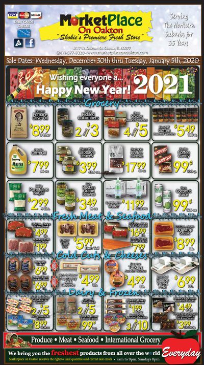 Marketplace On Oakton New Year Weekly Ad Flyer December 30, 2020 to January 6, 2021