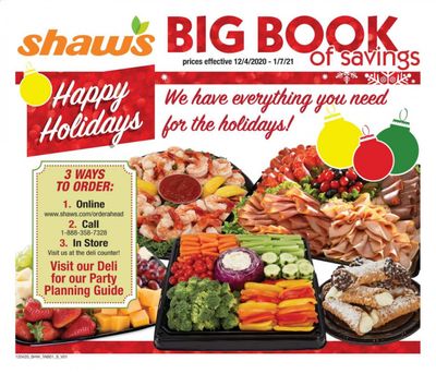 Shaw’s (MA, ME, NH, RI, VT) Weekly Ad Flyer December 4 to January 7