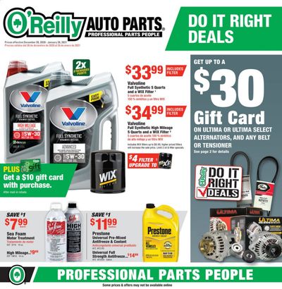 O'Reilly Auto Parts Weekly Ad Flyer December 30 to January 26