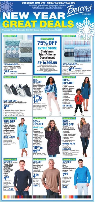 Boscov's Weekly Ad Flyer December 31 to January 6