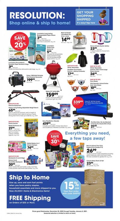 Fred Meyer (DC, DE, NJ, NY, PA, VA) Weekly Ad Flyer December 30 to January 5