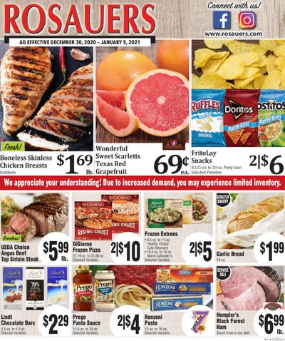 Rosauers Weekly Ad Flyer December 30 to January 5