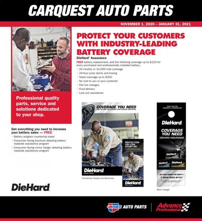Carquest Weekly Ad Flyer November 1 to January 31