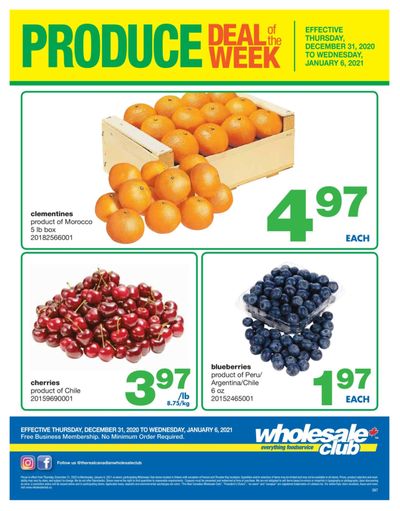 Wholesale Club (ON) Produce Deal of the Week Flyer December 31 to January 6