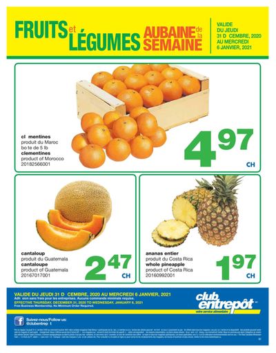 Wholesale Club (QC) Produce Deal of the Week Flyer December 31 to January 6