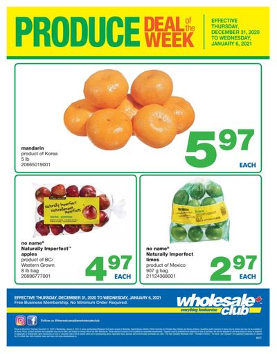 Wholesale Club (West) Produce Deal of the Week Flyer December 31 to January 6