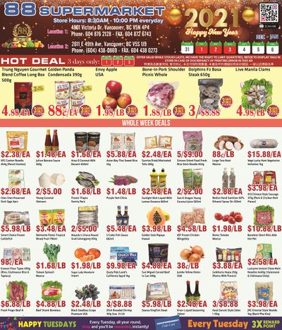 88 Supermarket Flyer December 31 to January 6